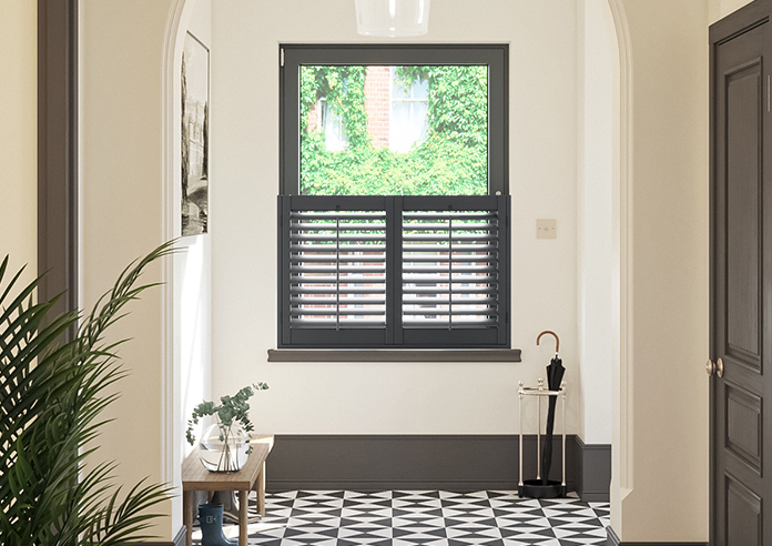 Bromley, Anthracite Grey - Cafe Style Plantation Shutter - Image 3